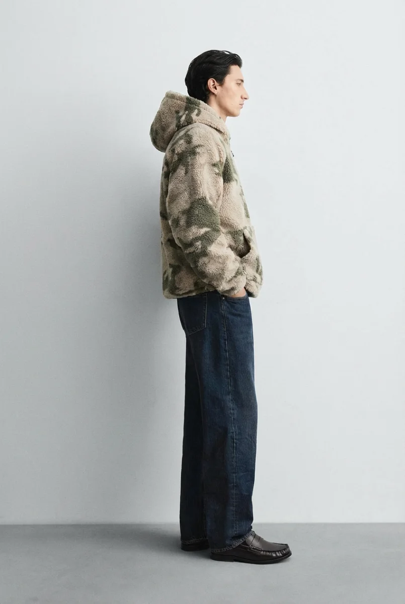 Camo Fleece Hoodie Pullover